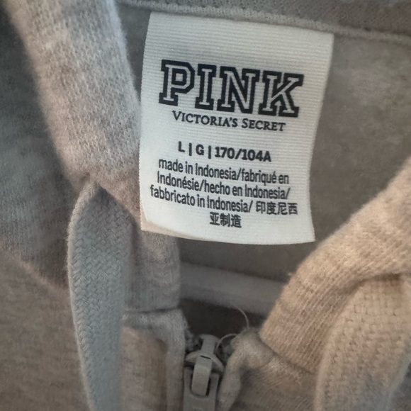 PINK Victoria's Secret Heather Gray Hoodie Brandnew - Picture 2 of 3